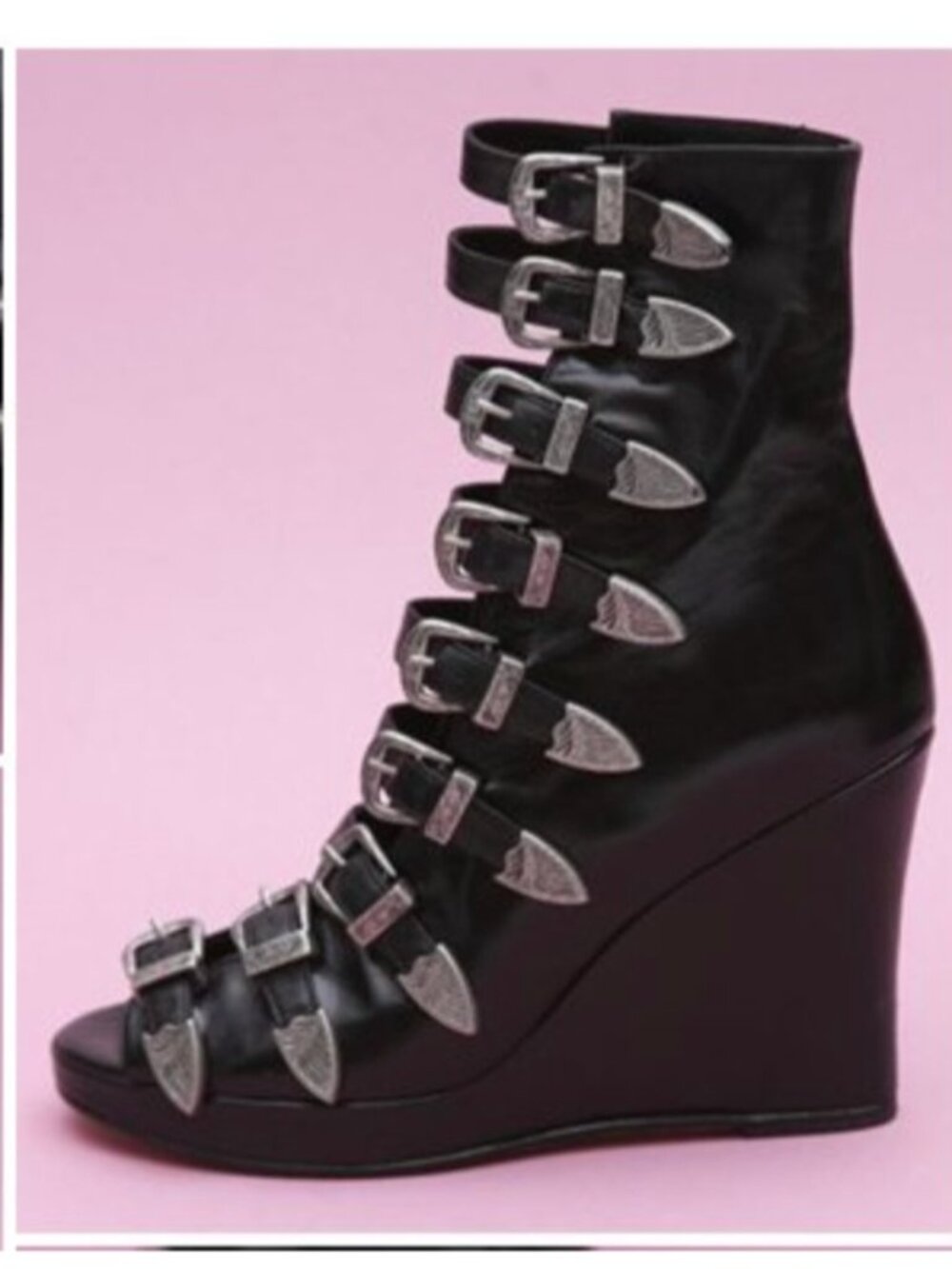 Chloë Sevigny for Opening 2009 Ceremony Buckle-Accented Wedge Boots 39